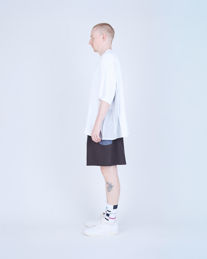 UNTRACE｜_271 LEISURE SHORTS (BROWN MULTI)
