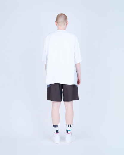 UNTRACE｜_271 LEISURE SHORTS (BROWN MULTI)
