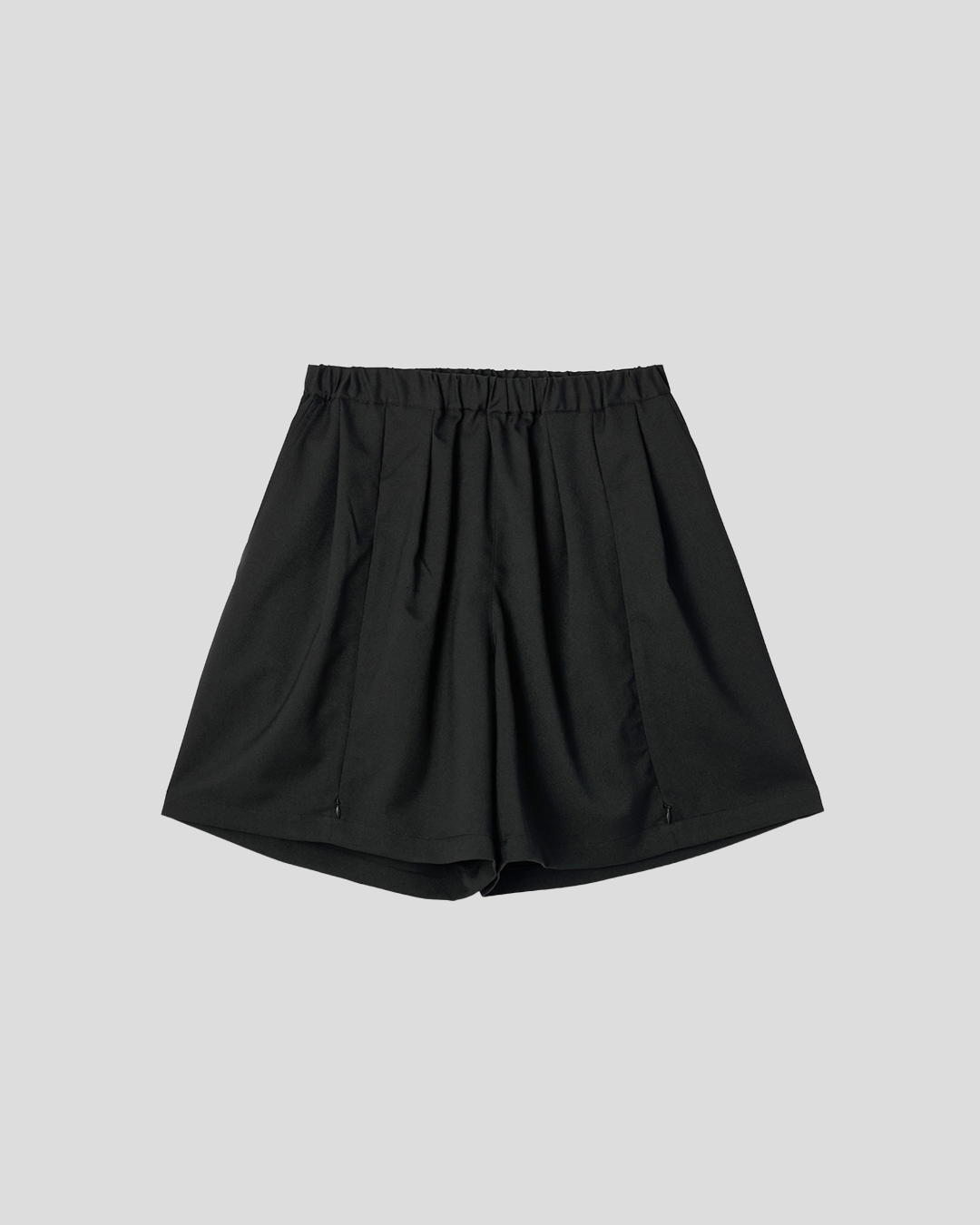 UNTRACE｜_263 KNEE SHORTS (BLACK / DARK BROWN)