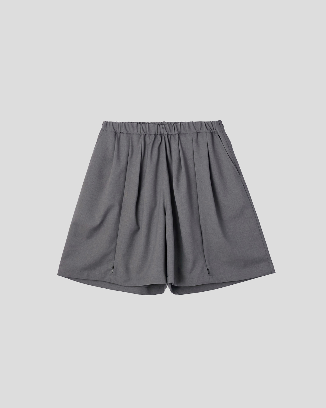 UNTRACE｜_263 KNEE SHORTS (CHARCOAL / DEEP PURPLE)