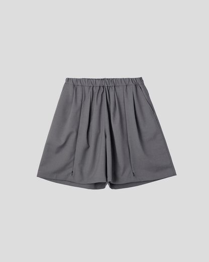 UNTRACE｜_263 KNEE SHORTS (CHARCOAL / DEEP PURPLE)
