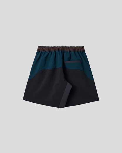 UNTRACE｜_271 LEISURE SHORTS (BLACK MULTI)
